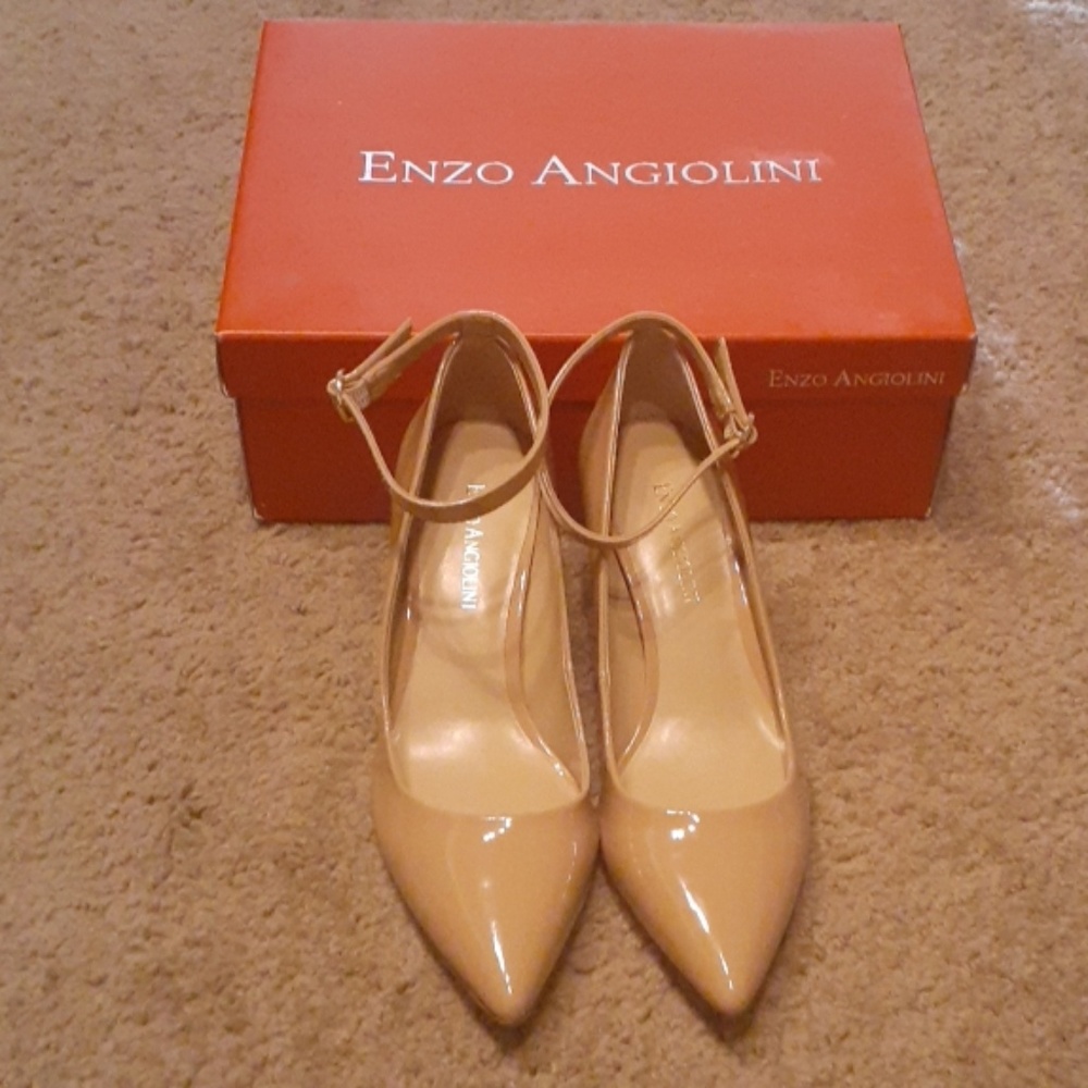Enzo Angiolini Nude Patent Heels